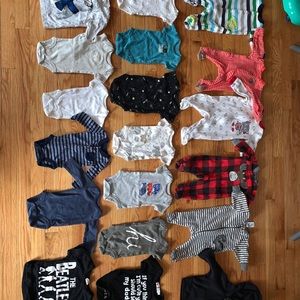 newborn - 3 month clothes lot